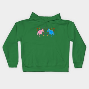 Dragons blowing fire bubbles Kids Hoodie